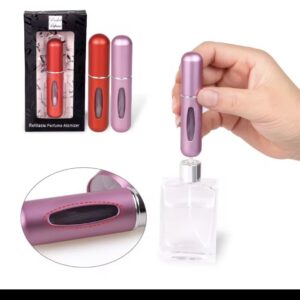 3pcs 5ml/0.17oz travel refillable perfume atomizers, mini round portable spray bottles set with 3 refill empty dispensers